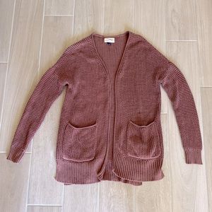 XS Cozy Light Mauve Sweater with Pockets